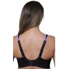 Womens High Impact Plus Size Sports Bra Non Wired Large Gym Running Exercise Bra Black Lilac