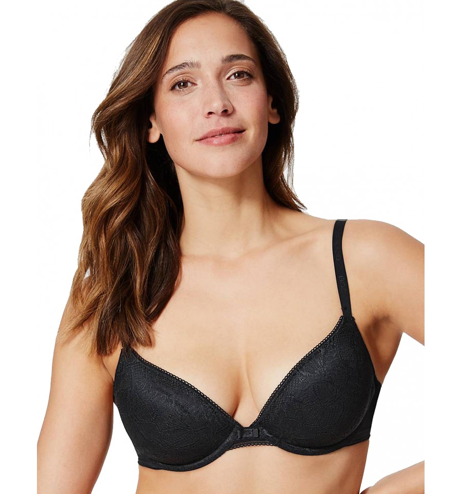 New Ex M&S Smoothing Underwired Non-Padded Full Cup Bra 30F Black