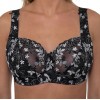 Ladies Plus Size Bras Sexy Lace Underwired Non Padded Large Full Cup Firm Hold Black Silver