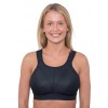Gemm High Impact Non Wired Plus Size Large Cup Sports Bra Black
