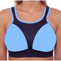 Womens High Impact Plus Size Sports Bra Non Wired Large Gym Running Exercise Bra Black Blue