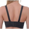 New Ladies Firm Support Multiway Plus Size Non Wired Sports Bra Black 34-46 D-J