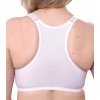 Ladies Cotton Rich Non Wired Front Fastening Lace Bra Non Padded Cups Firm Support White